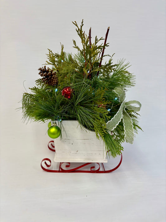 Traîneau de bois de Noël