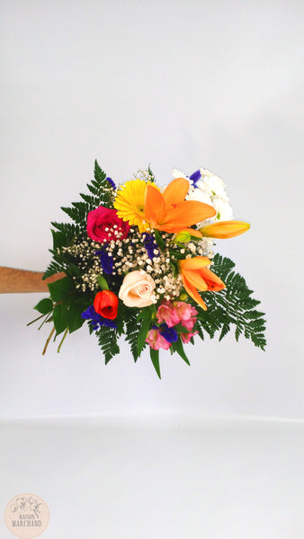 Bouquet de mariage coloré