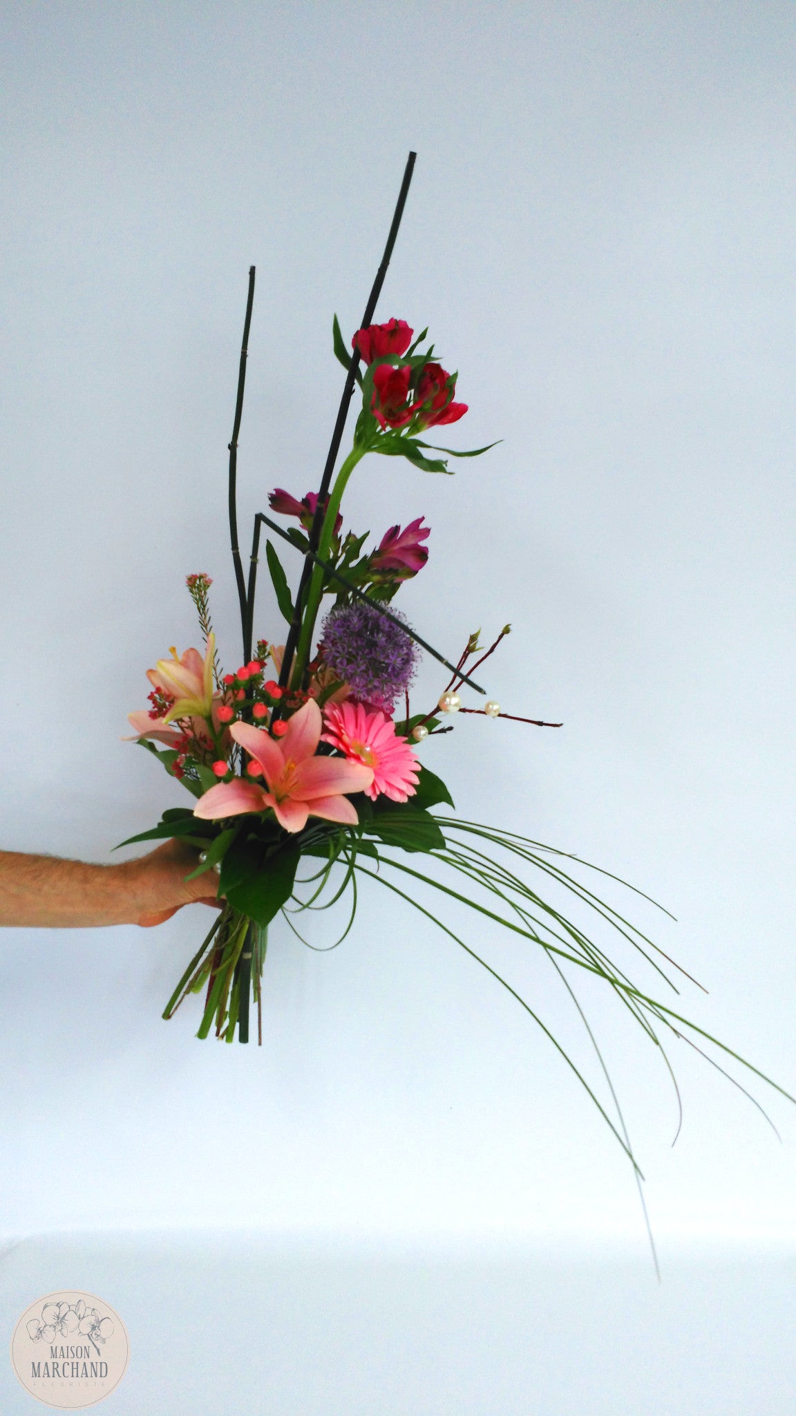 Bouquet de fleurs liées à l'européenne